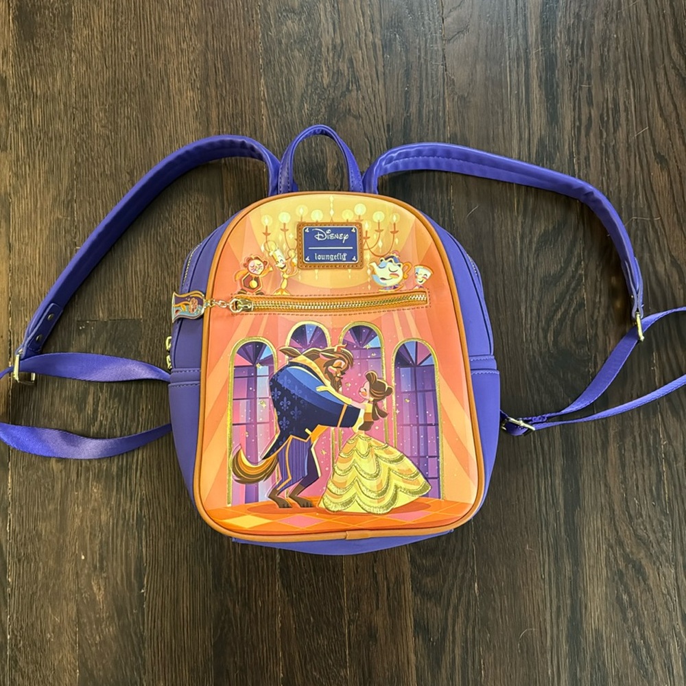 Disney Beauty and the Beast 30th Anniversary Loungefly Mini Backpack Enchanted